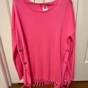 Lilly Pulitzer Ramona fringe Sweater in pink